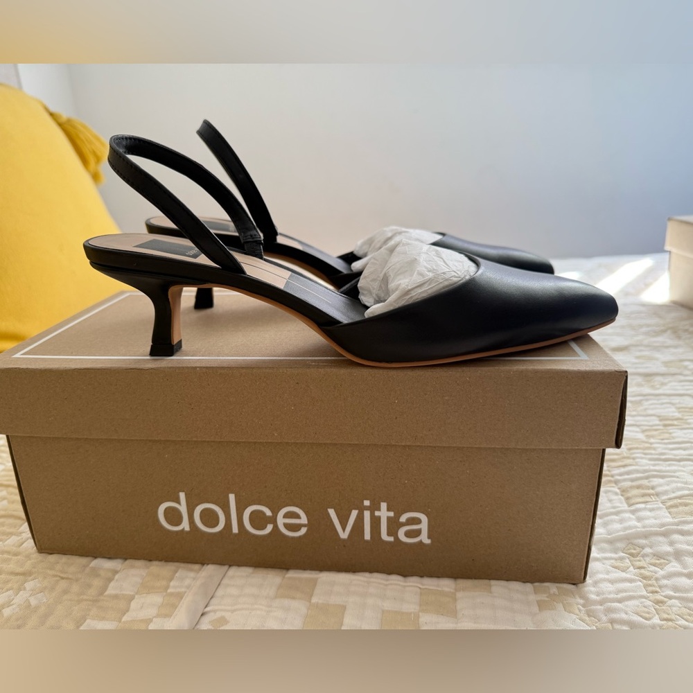 Dolce Vita Classic Black Slingback Pumps